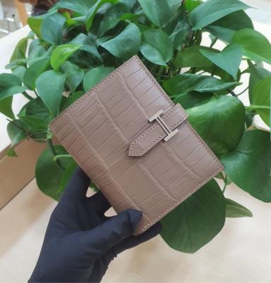 wholesale quality crocodile wallets with lambskin lining model no. 2